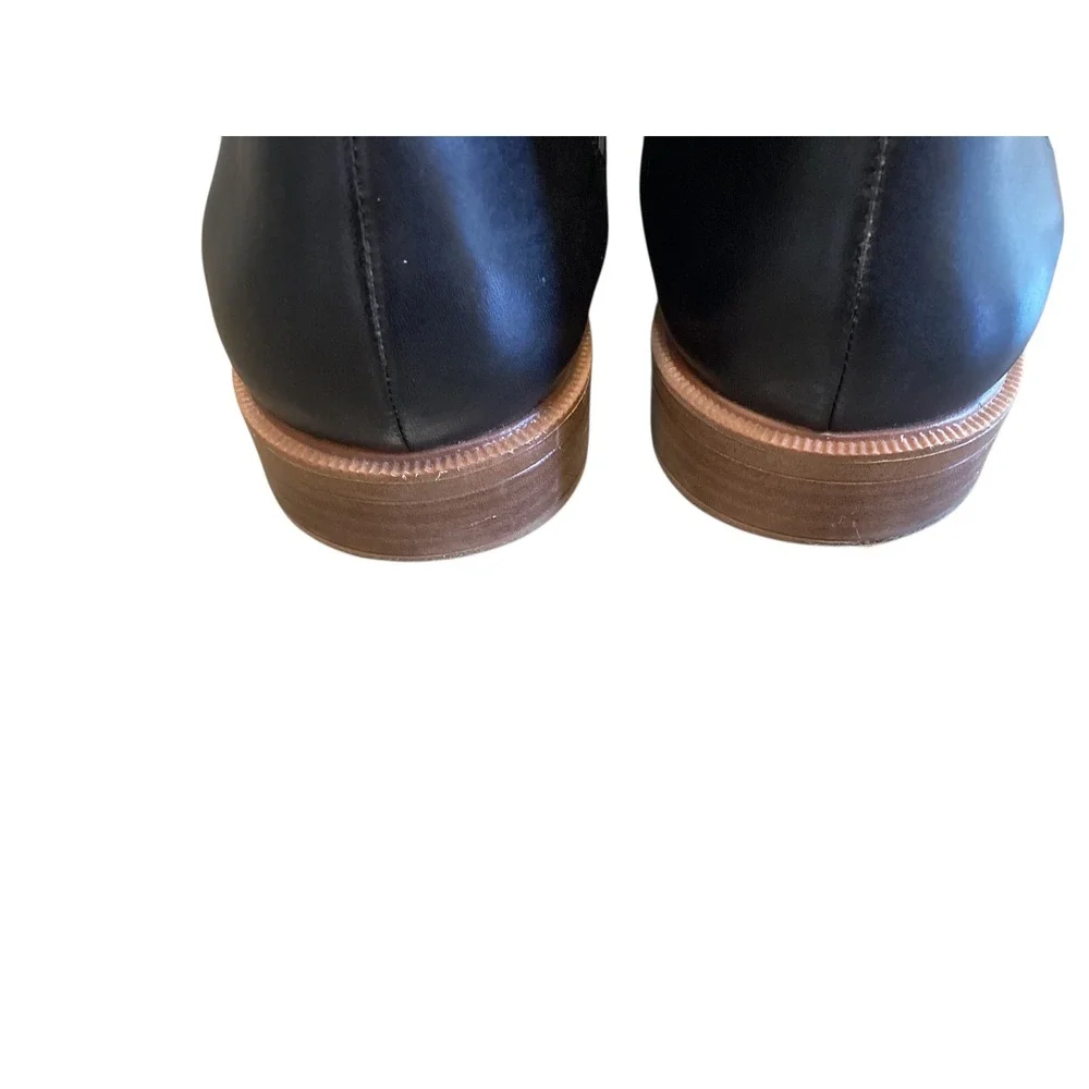Clarks Taylor Shine Black Leather Chelsea Ankle Boots Sz 9 Women Block Heel - Picture 8 of 11